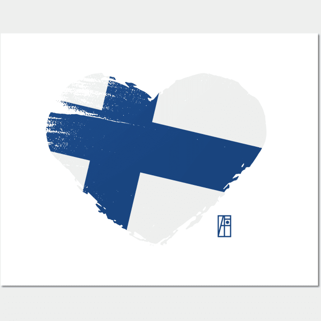 I love my country. I love Finland. I am a patriot. In my heart, there is always the flag of Finland. Wall Art by ArtProjectShop